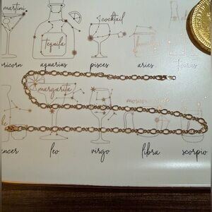 Mid-century 12kt yellow gold filled figaro link fancy chain choker necklace 15”